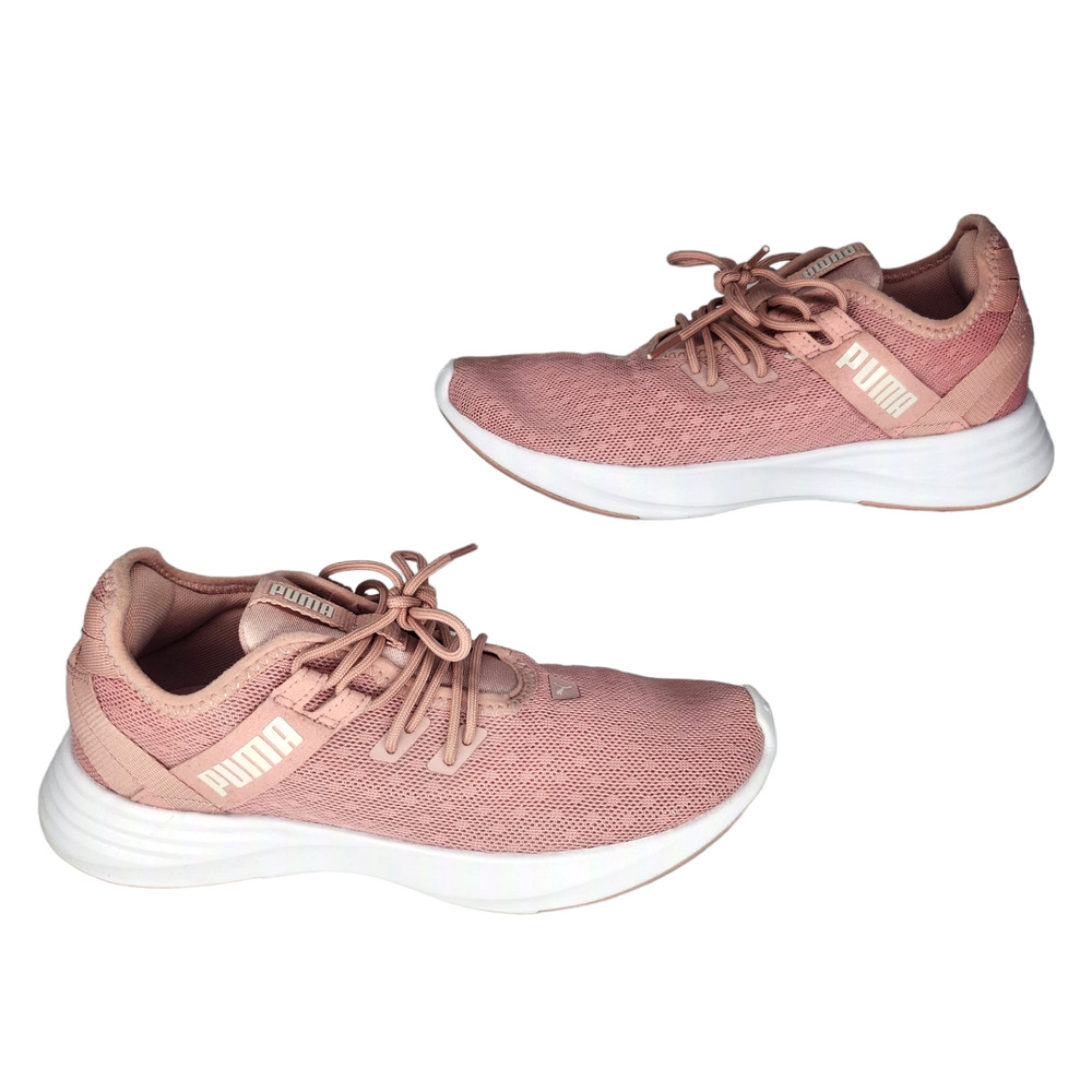 Puma Shoes Womens 6.5 Blush Pale Pink White Soft Foam Comfy Workout Sneakers